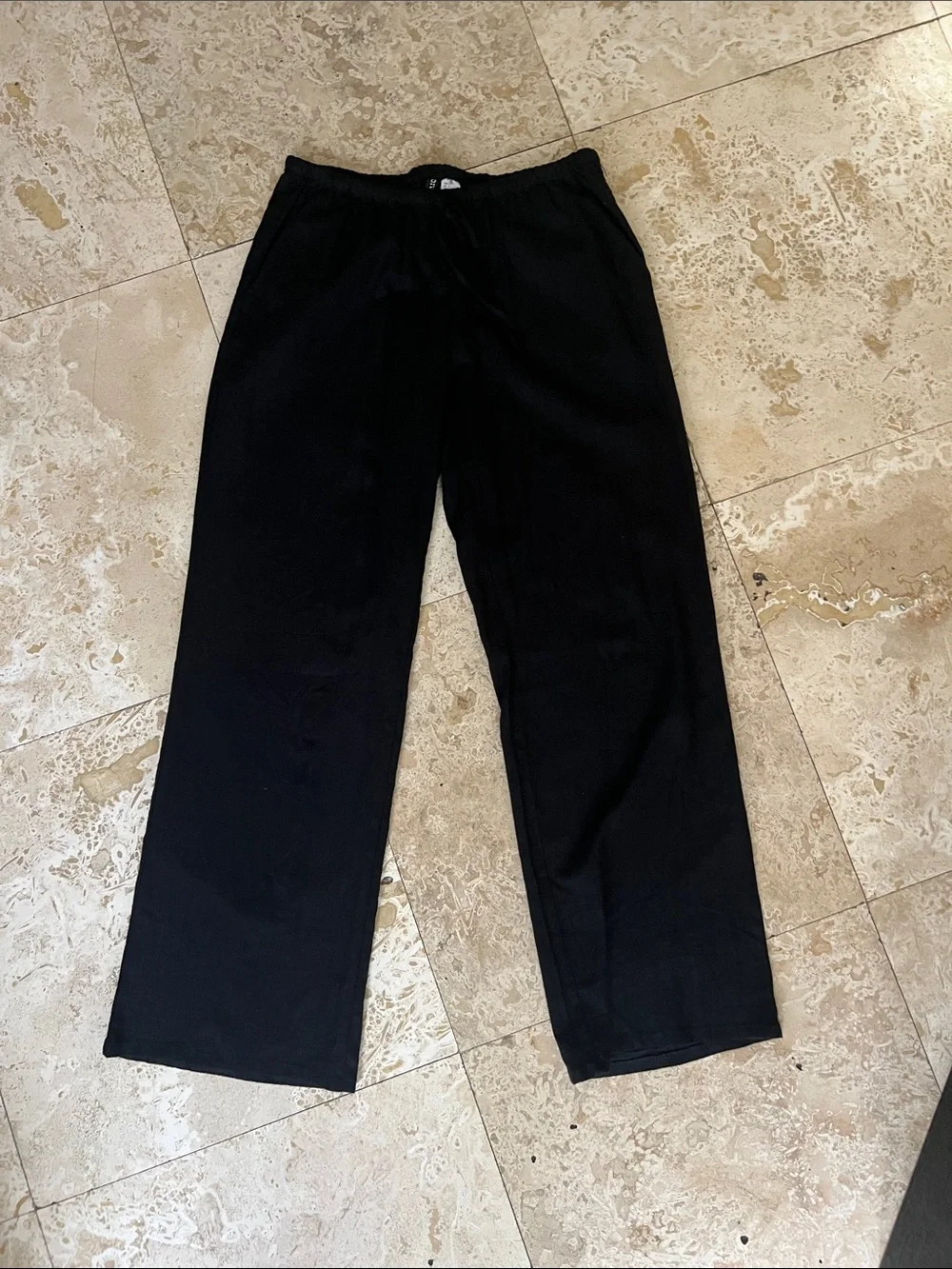 Black linen pants